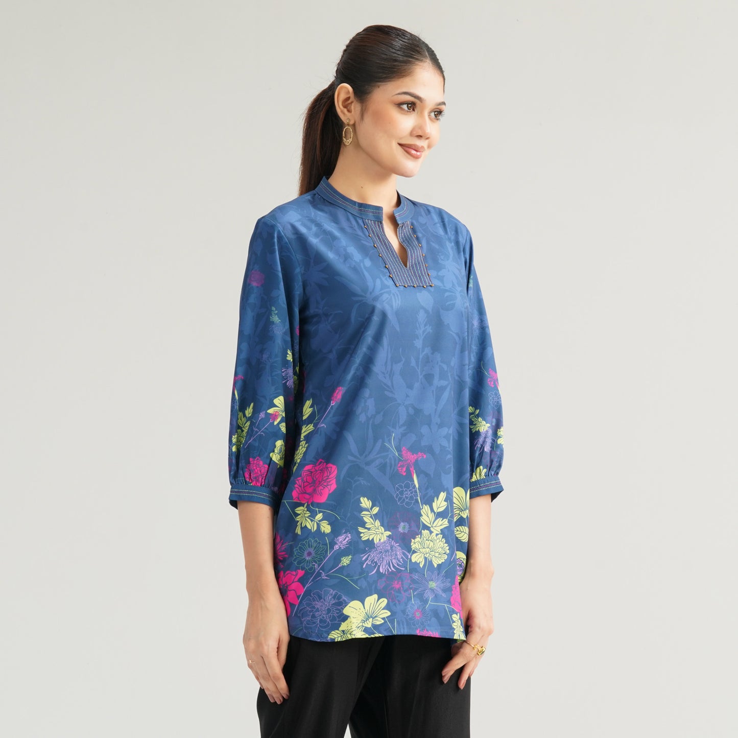 Womens Navy Blue Tops