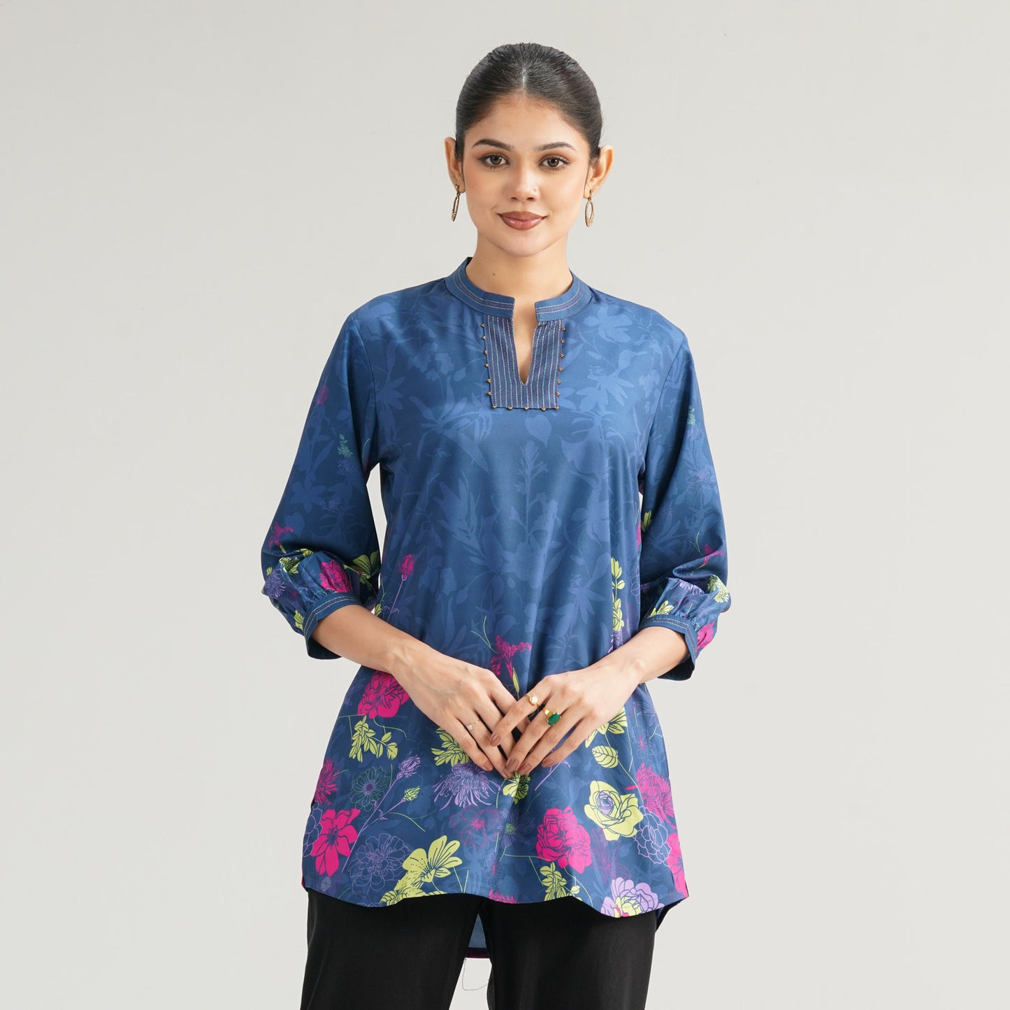 Womens Navy Blue Tops