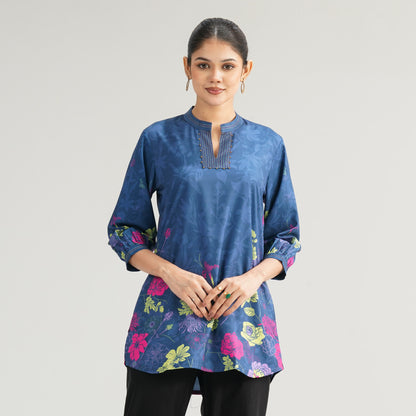 Womens Navy Blue Tops