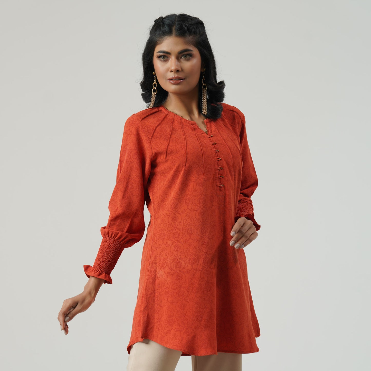 Womens Orange Tunic