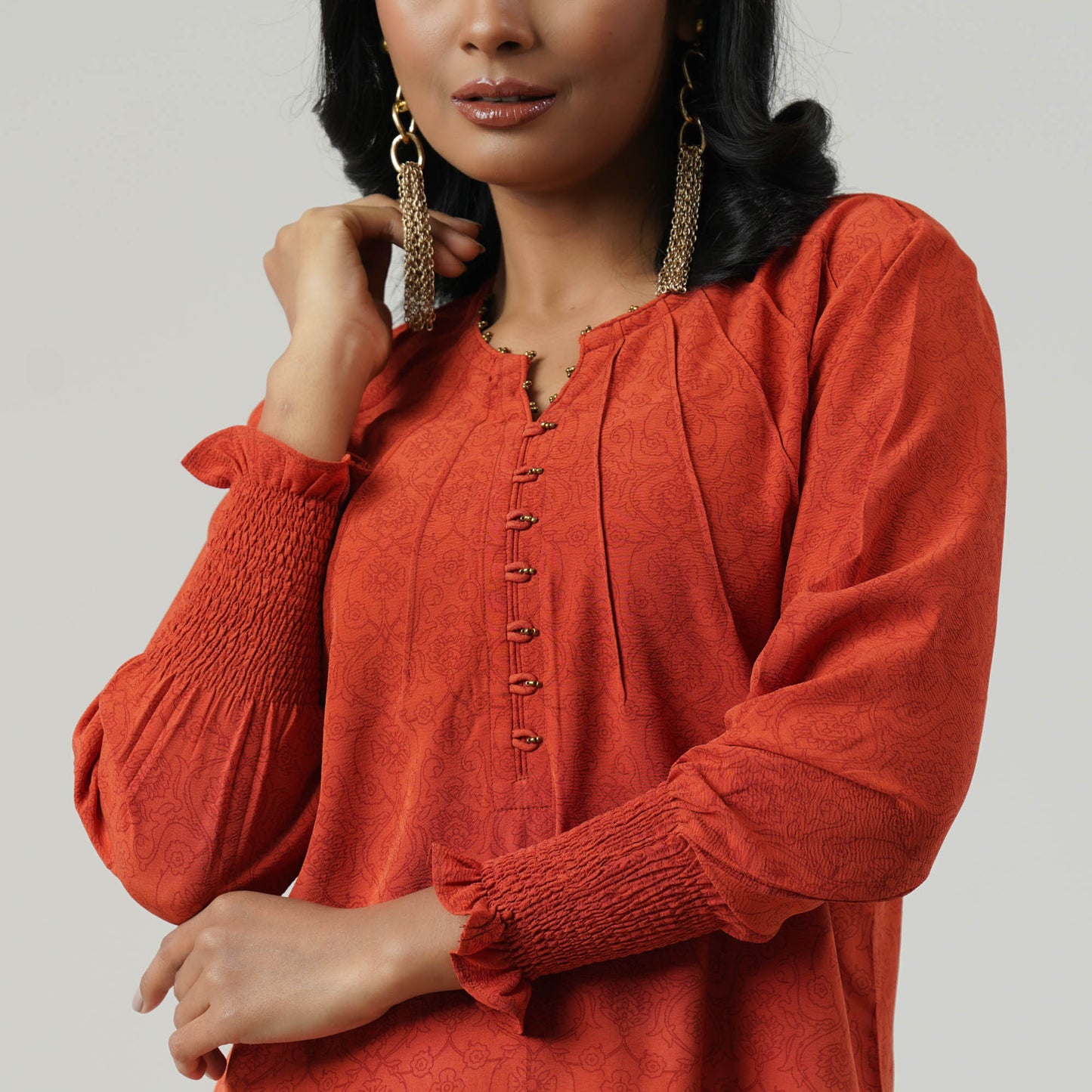 Womens Orange Tunic