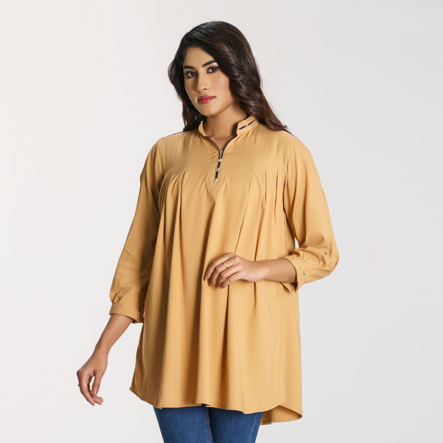 Womens Beige Workwear Top