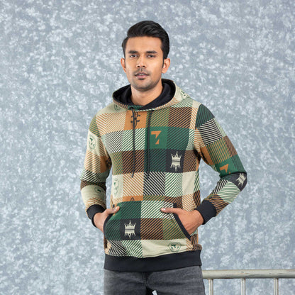 Mens Hoodie- Black Aop