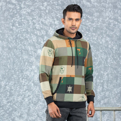 Mens Hoodie- Black Aop