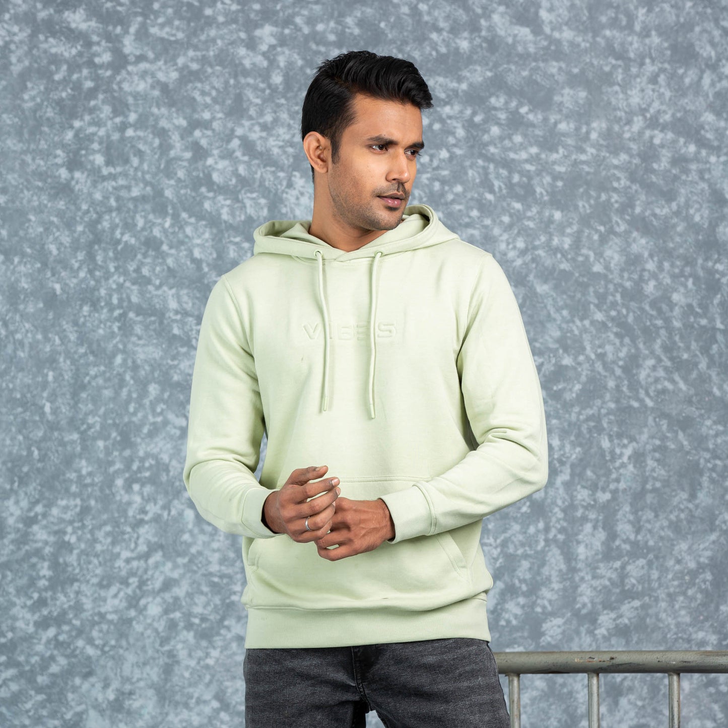 Mens Hoodie- Light Olive