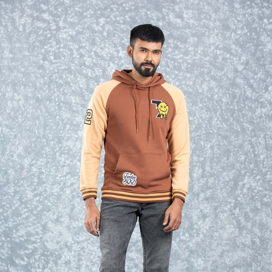 MENS HOODIE- BROWN
