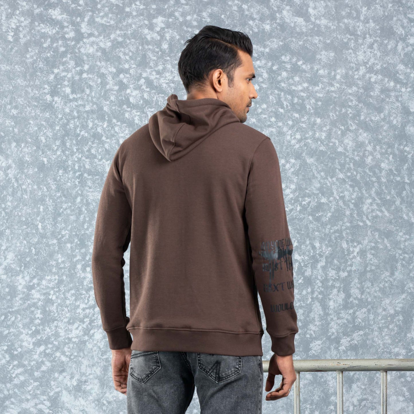 Mens Hoodie-Brown