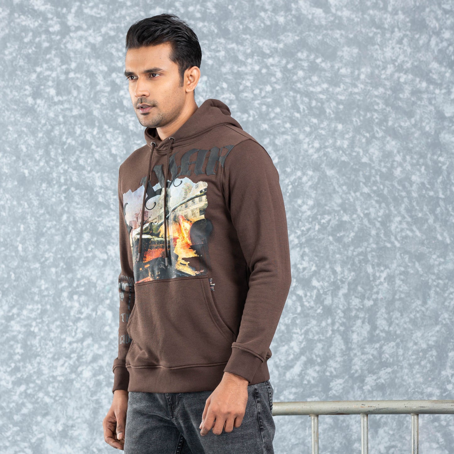 Mens Hoodie-Brown