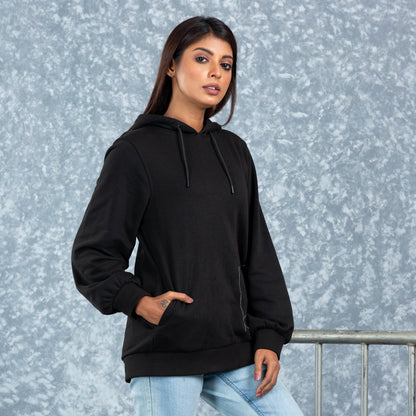 LADIES HOODIE- BLACK