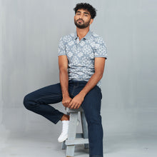 Load image into Gallery viewer, Mens Polo- Grey Aop
