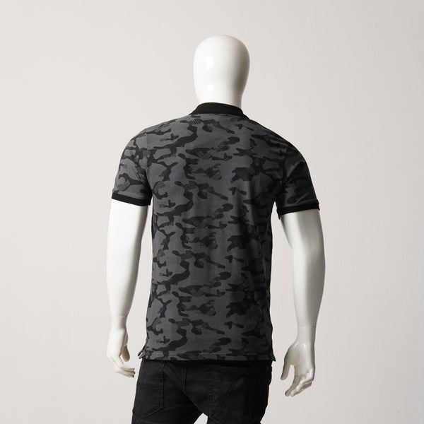 Mens Polo-Black Aop