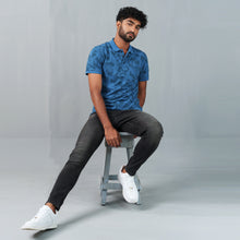 Load image into Gallery viewer, MENS POLO- BLUE AOP
