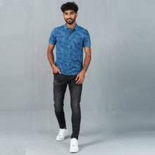 Load image into Gallery viewer, MENS POLO- BLUE AOP
