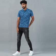 Load image into Gallery viewer, MENS POLO- BLUE AOP
