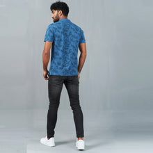 Load image into Gallery viewer, MENS POLO- BLUE AOP
