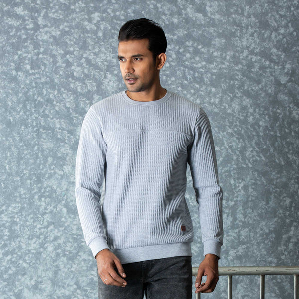 MENS SWEAT SHIRT- GREY MELANGE