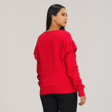 Load image into Gallery viewer, Womens Red Sweat T-Shirt
