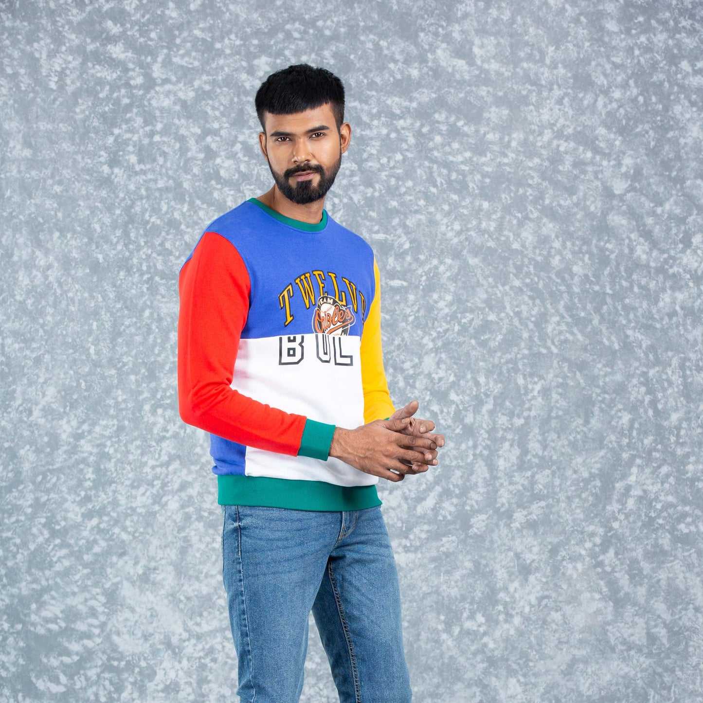 Mens Sweatshirt-Blue