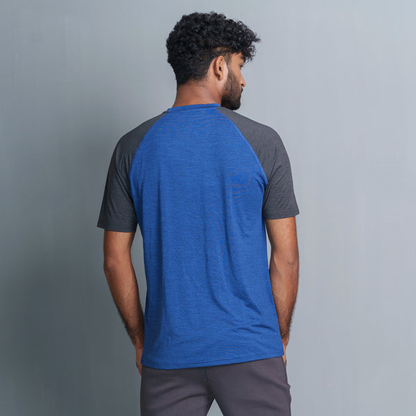 Men’s Blue-Black  Activewear T-Shirt