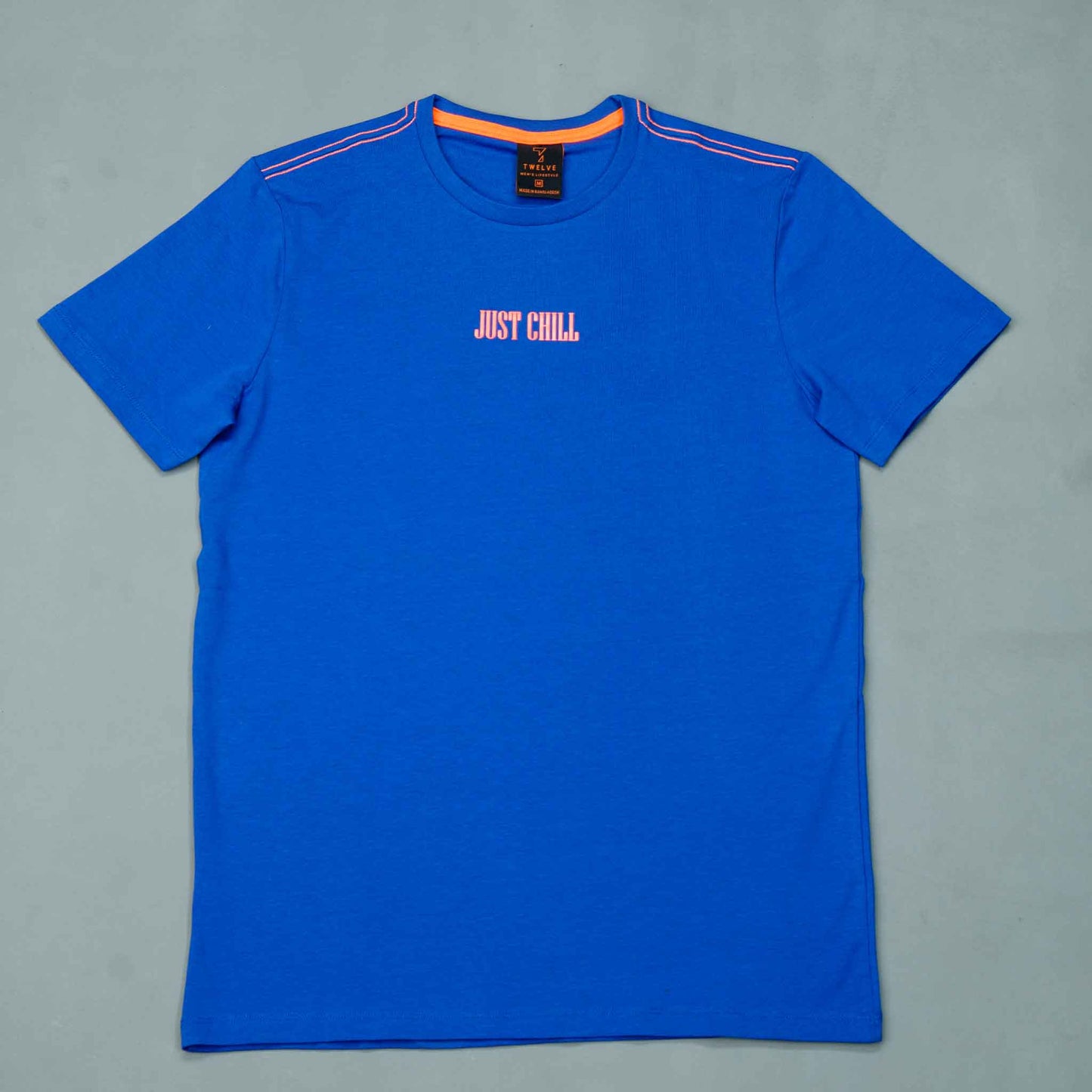 Mens Blue Cotton T-Shirt