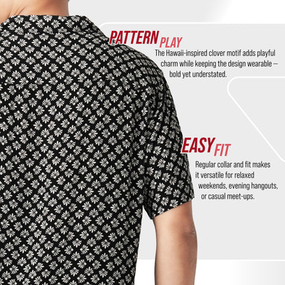 Mens Black Aop Casual Shirt