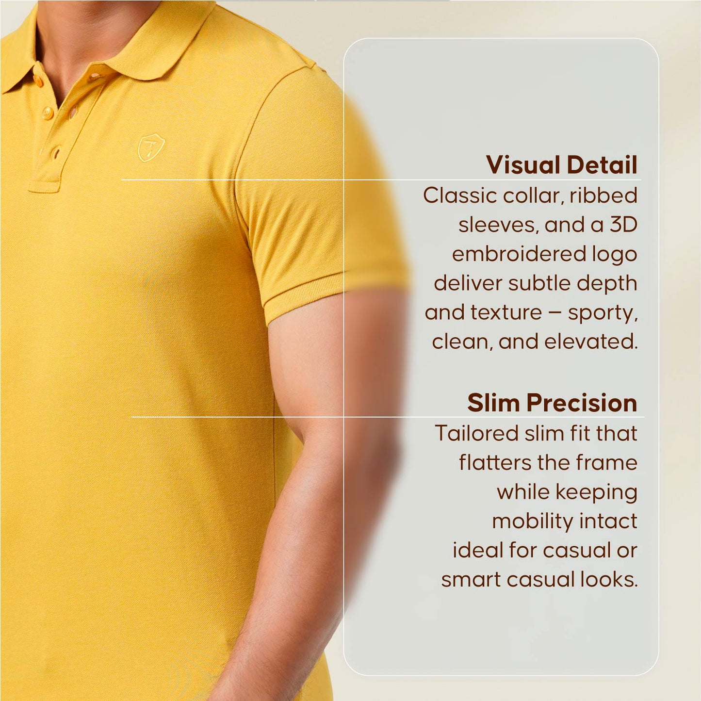 Mens Mustard Polo Shirt