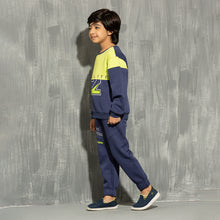 Load image into Gallery viewer, Boys Sweatshirt- Navy &amp; Neon
