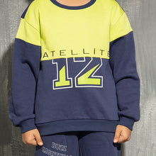 Load image into Gallery viewer, Boys Sweatshirt- Navy &amp; Neon
