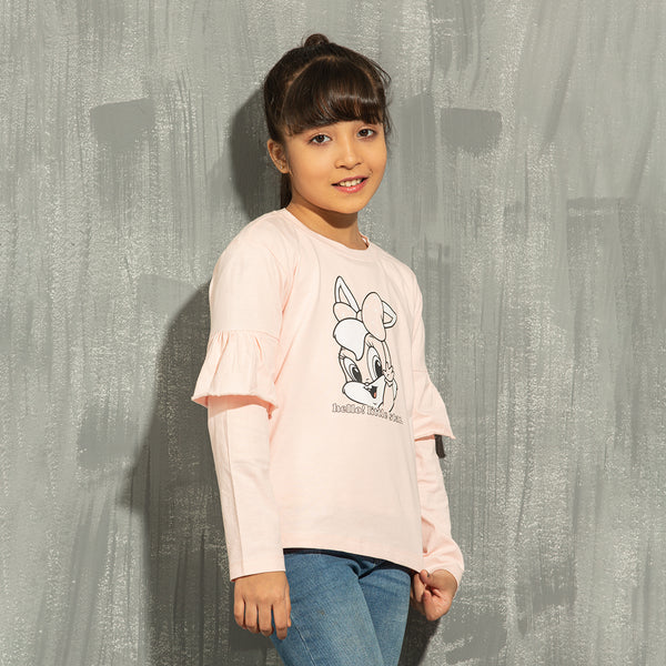 Girls L/S T-Shirt- Pink