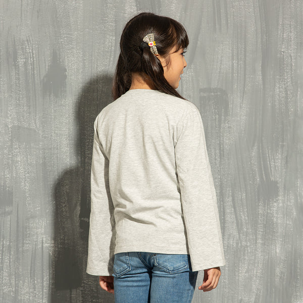 Girls L/S T-Shirt- Grey