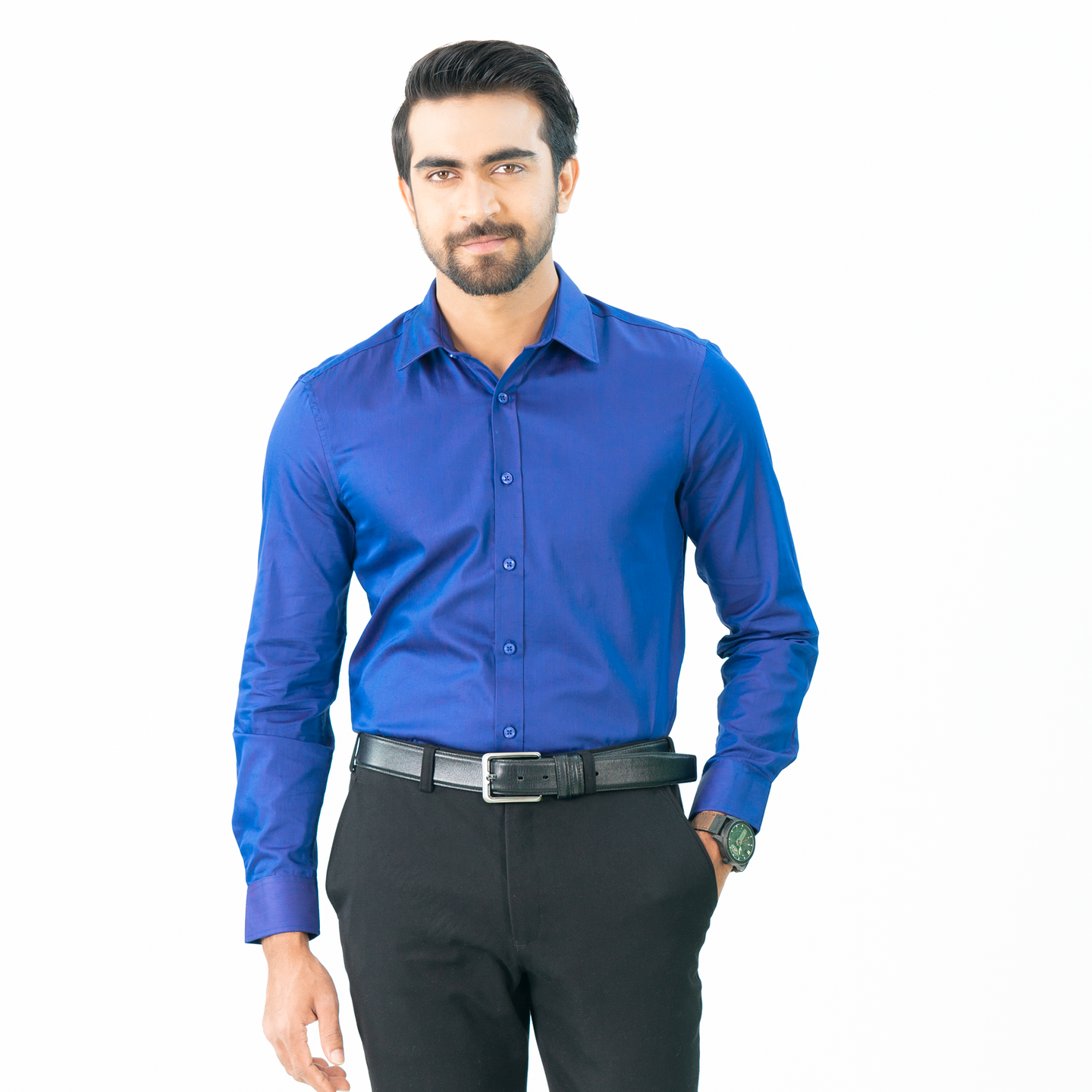 Mens Formal Shirt-Aqua Blue