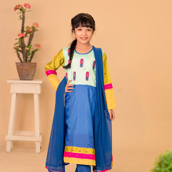 Girls 3Pcs-Blue