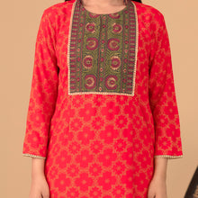 Load image into Gallery viewer, Ladies Kurti-Red
