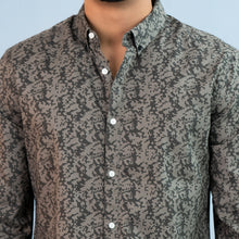Load image into Gallery viewer, Mens Casual Shirt- Grey And Forest Green
