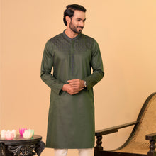 Load image into Gallery viewer, Mens Embroidery Panjabi-Eggplant
