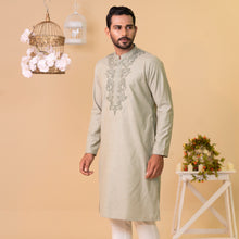 Load image into Gallery viewer, Mens Embroidery Panjabi-Green 1
