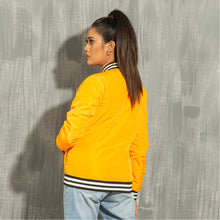 Load image into Gallery viewer, Womens Reversible Bomber- Red Aop
