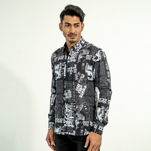Load image into Gallery viewer, Mens Casual Shirt- Black/White
