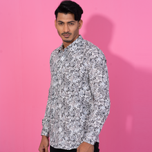 Load image into Gallery viewer, Mens Casual Shirt- White/Black
