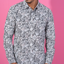 Load image into Gallery viewer, Mens Casual Shirt- White/Black
