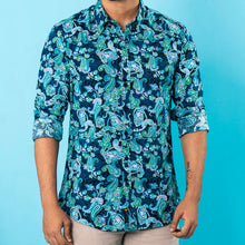 Load image into Gallery viewer, Mens Casual Shirt- Black Blue
