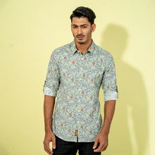 Load image into Gallery viewer, Mens Casual Shirt- Gray/Green
