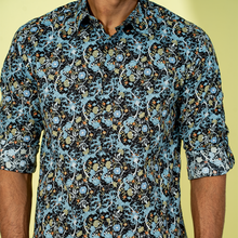 Load image into Gallery viewer, Mens Casual Shirt- Black/Navy
