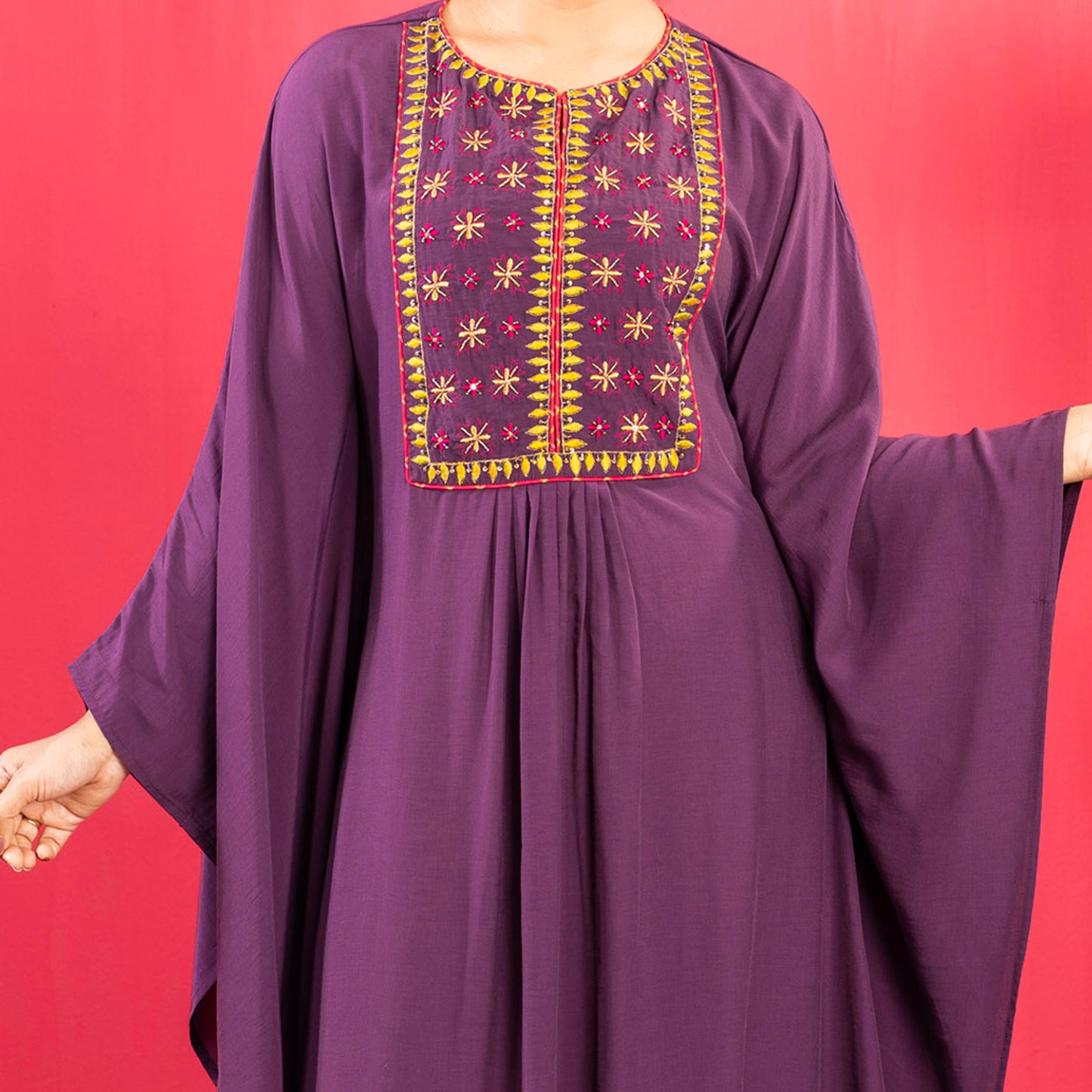 Womens Premium Kurti- Eggplant