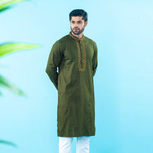 Load image into Gallery viewer, Mens Embroidery Panjabi- Basil
