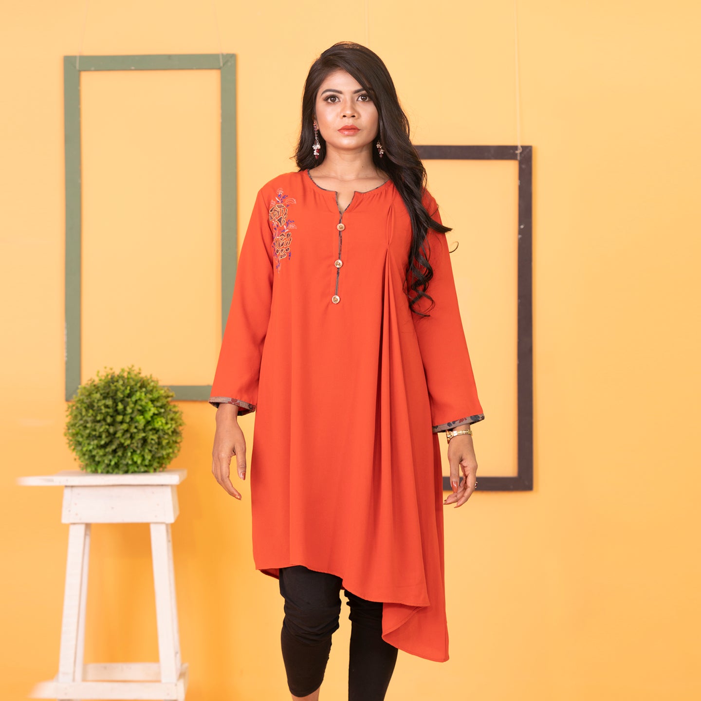 Ladies Tunic- Burnt Orange