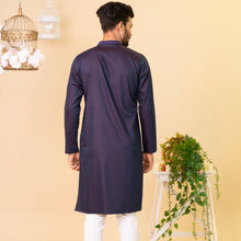 Load image into Gallery viewer, Mens Embroidery Panjabi-Indigo 1
