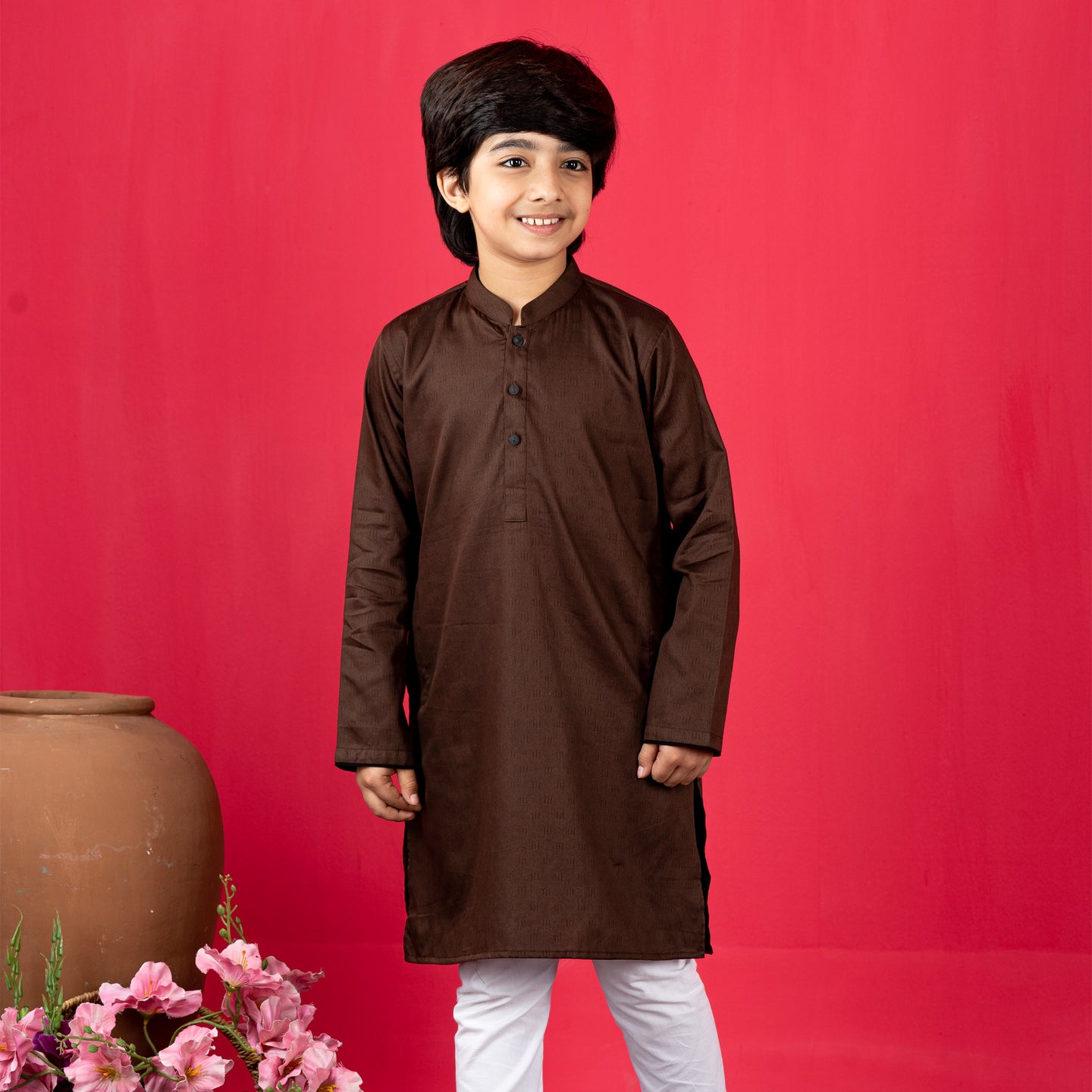 Boys Basic Panjabi- Brown