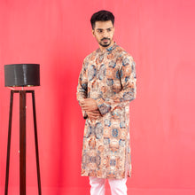 Load image into Gallery viewer, Mens Basic Panjabi- Marble Blue
