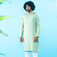 Load image into Gallery viewer, Mens Embroidery Panjabi- Mint
